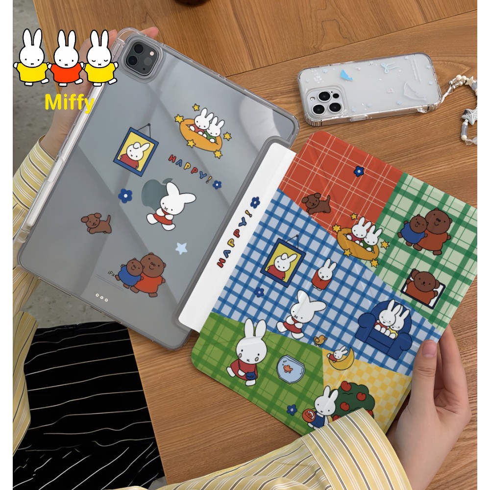 Fire Tablet Accessories - حافظة كمبيوتر لوحي Kawaii Miffy Rabbit