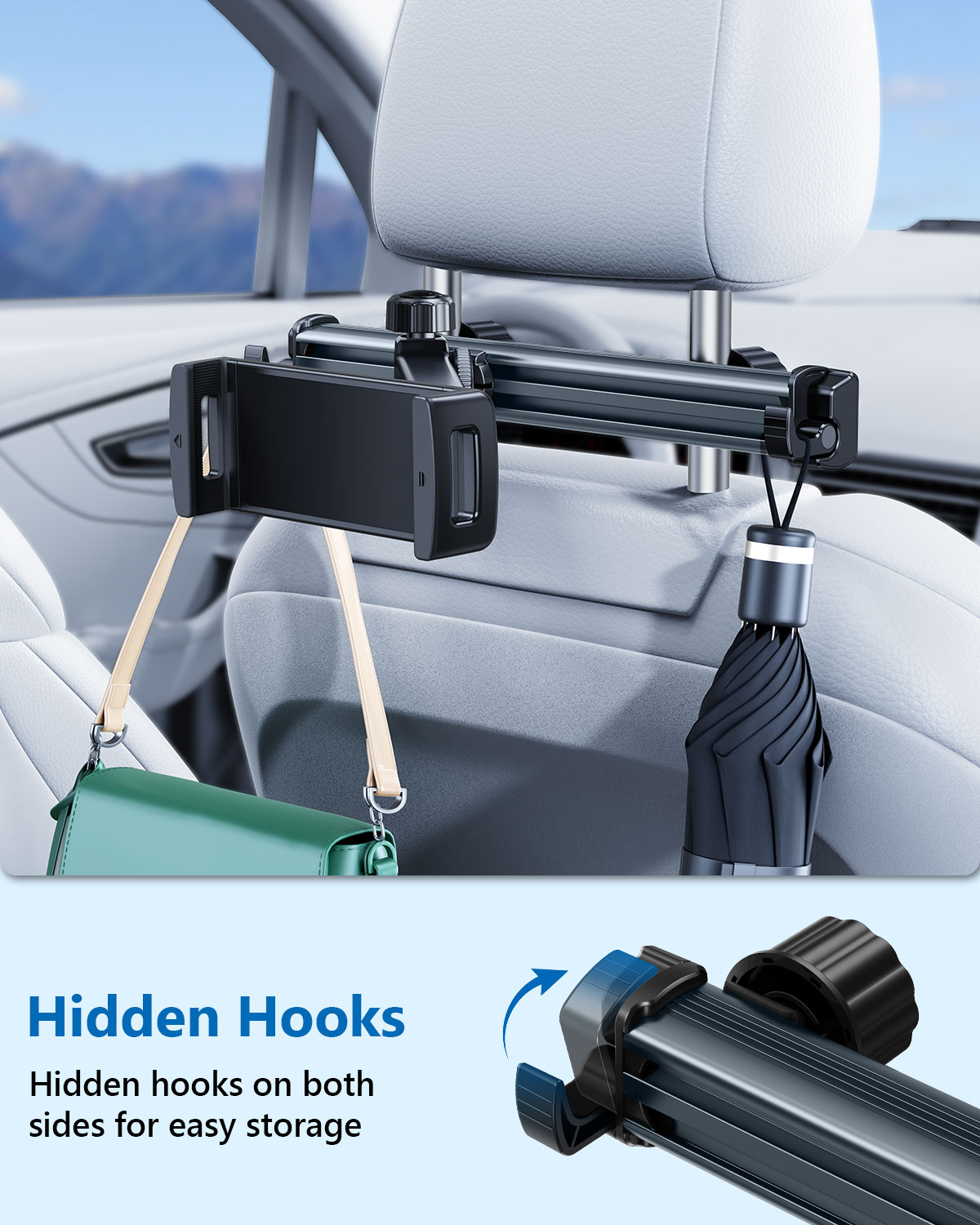 حامل لوحي للسيارة من Hipacool، - مراجعة Car Accessories Tablet Holder وسعره