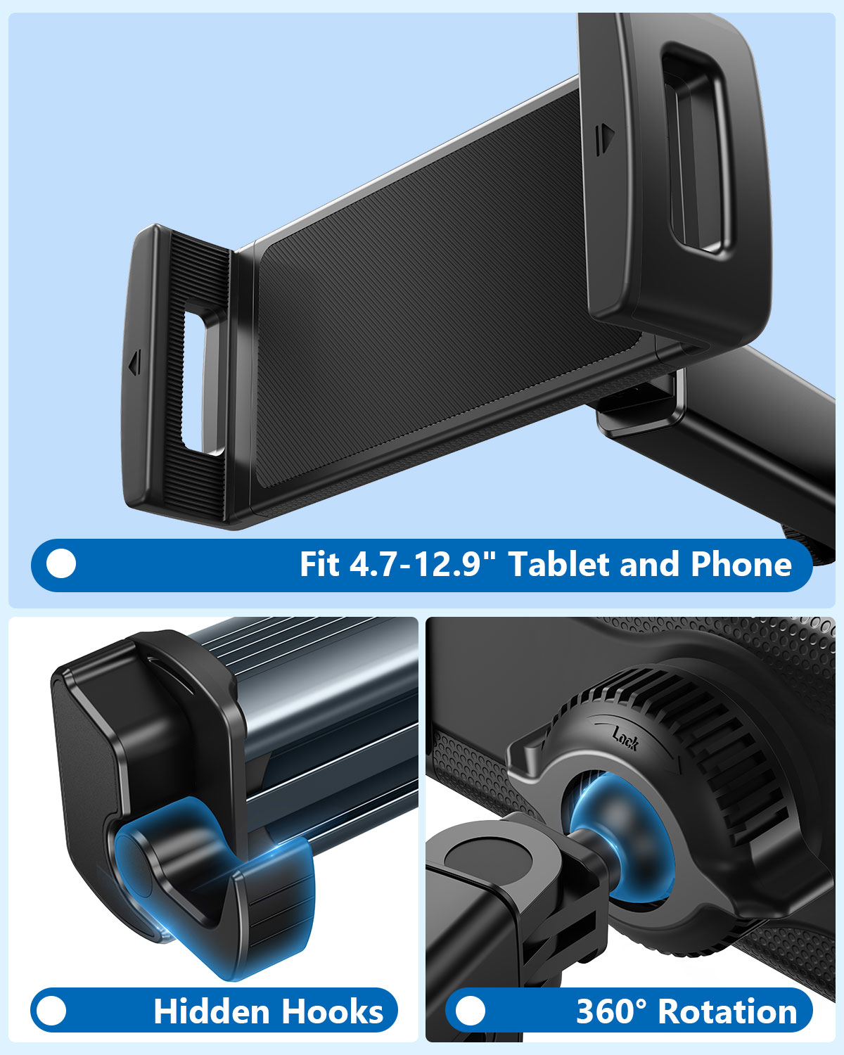 حامل لوحي للسيارة من Hipacool، - مراجعة Car Accessories Tablet Holder وسعره