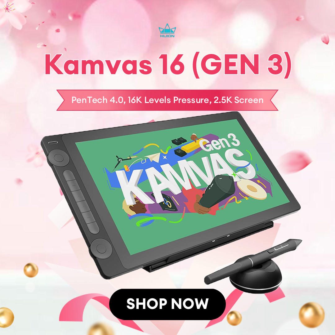 Huion Kamvas 16 (Gen 3) شاشة ك - مراجعة Graphic Tablet Accessories وسعره